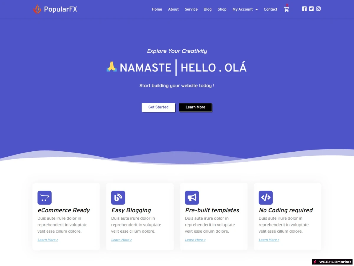 Тема PopularFX WordPress